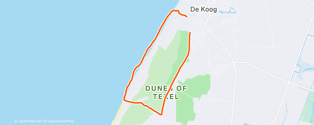 Map of the activity, Morning Run