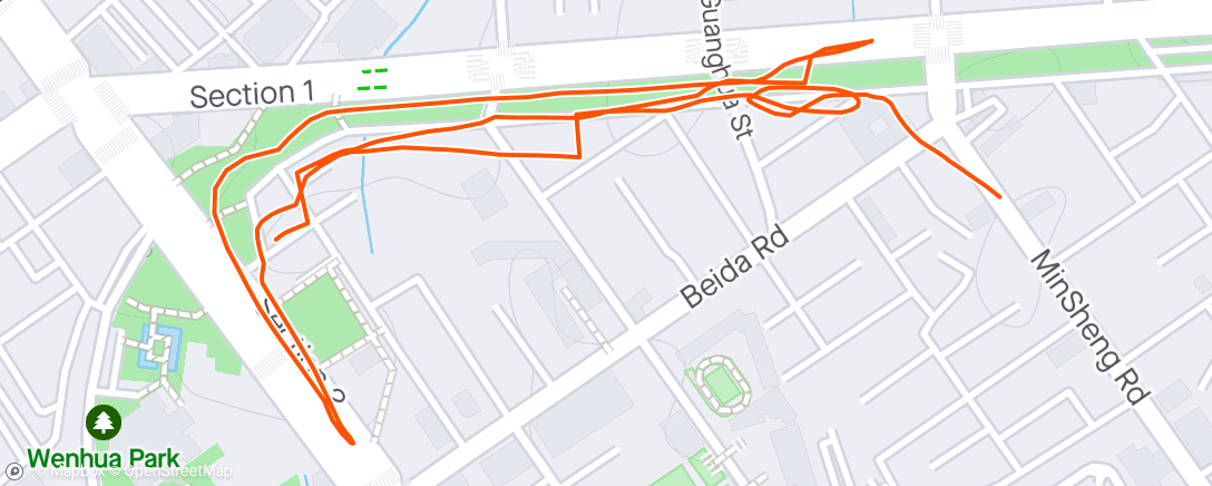 Mapa da atividade, 晨間跑步