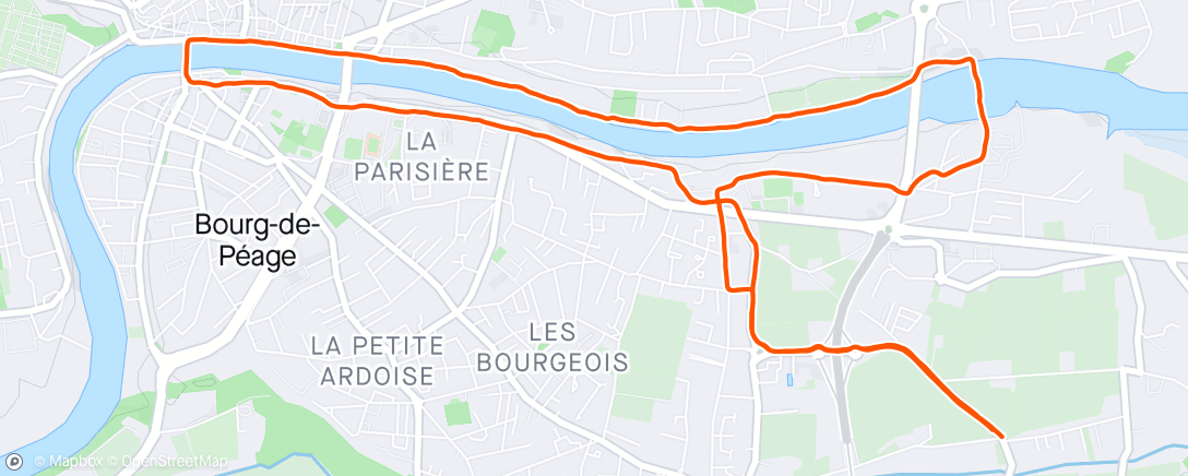 Map of the activity, Course à pied matinale