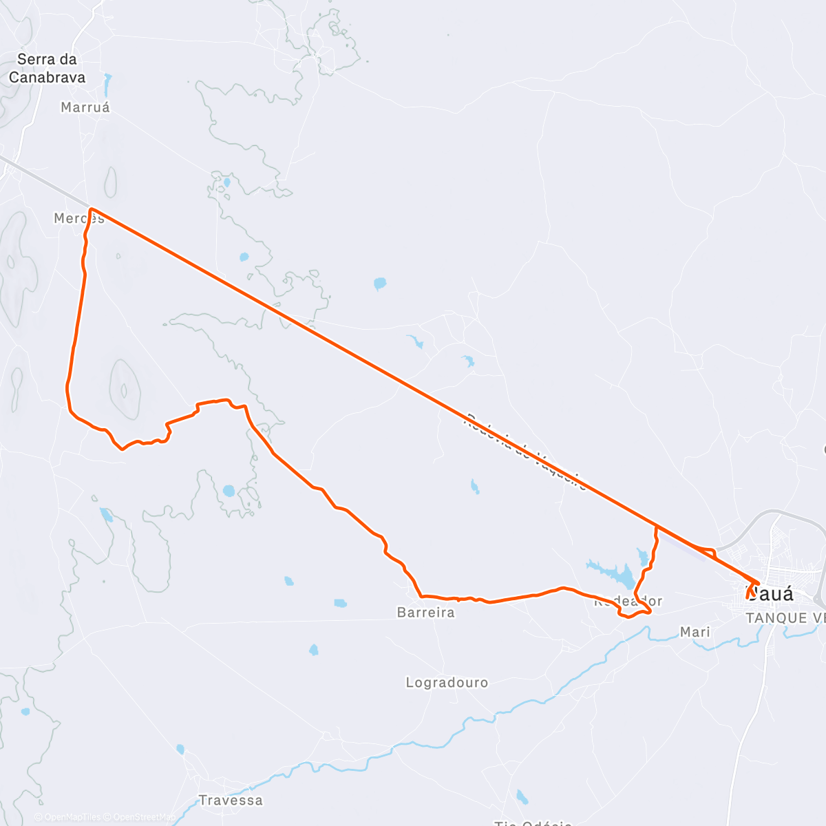 Map of the activity, Pedalada matinal