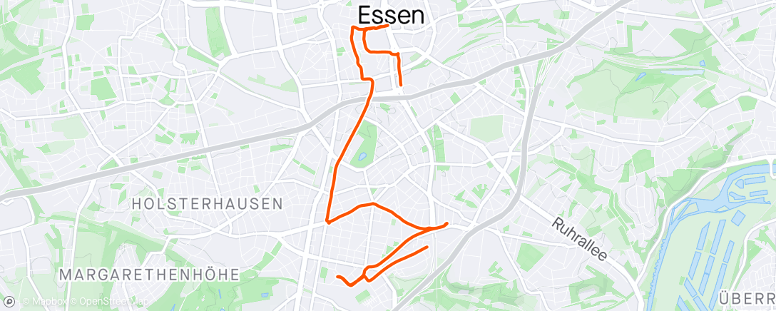 Map of the activity, Essen Fahrt
