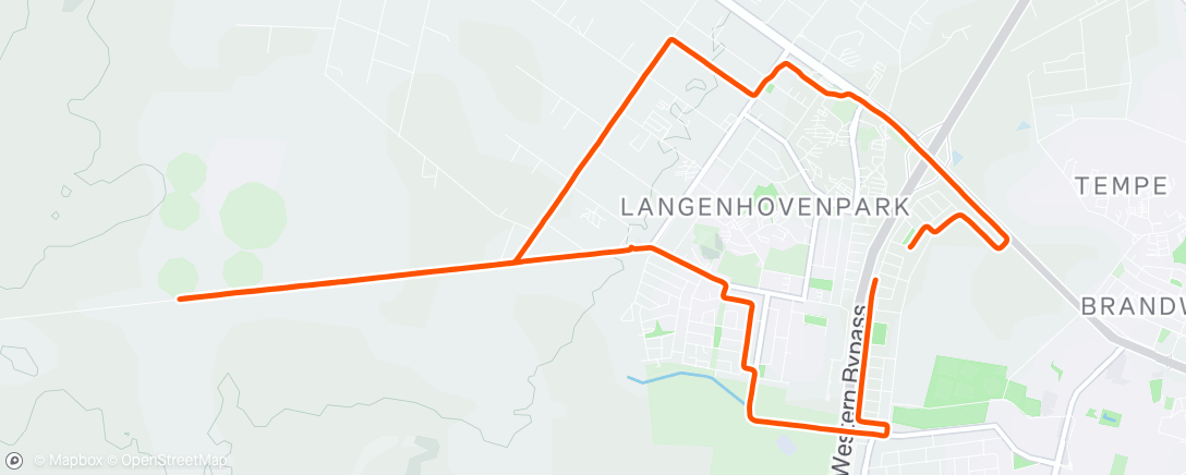 Map of the activity, Morning Run