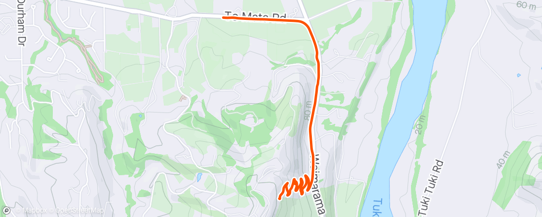 Map of the activity, Part 2 of Triple Peaks after my crash