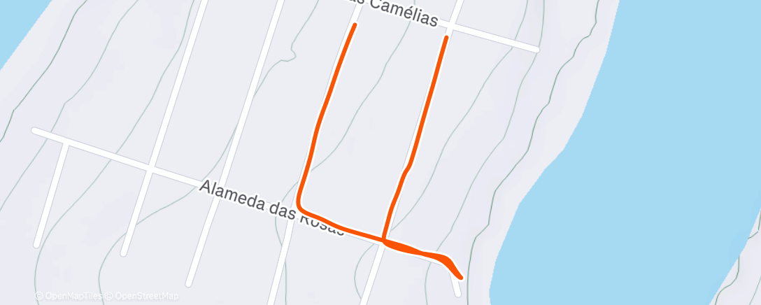 Map of the activity, Caminhada matinal