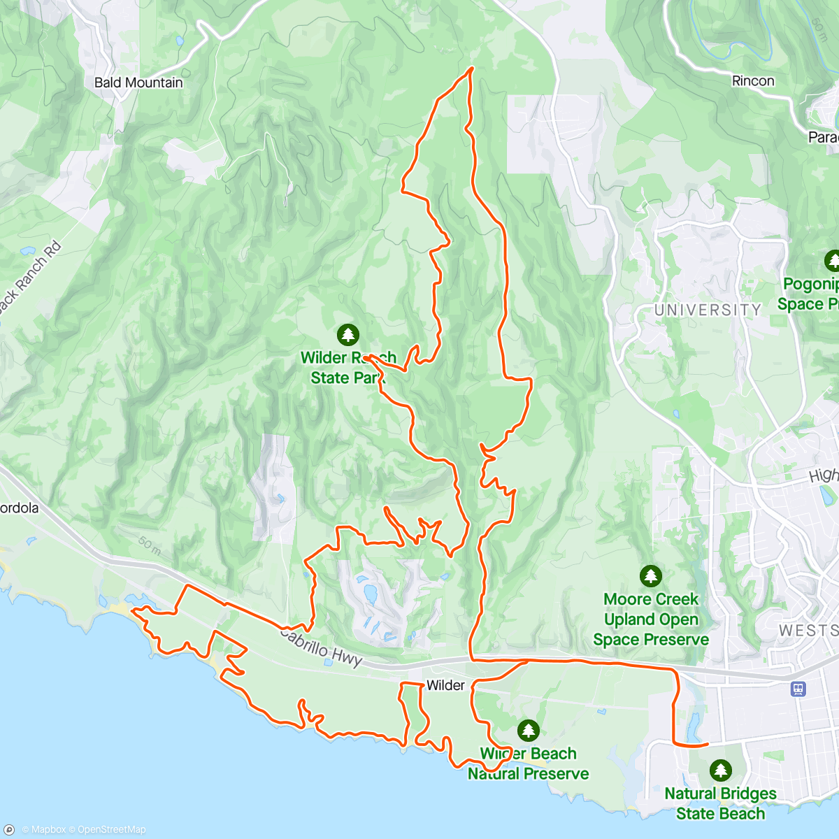「Wilder Ranch - Ocean & Mtn Course」活動的地圖