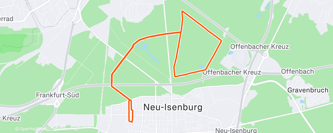 Map of the activity, Lauf am Nachmittag
