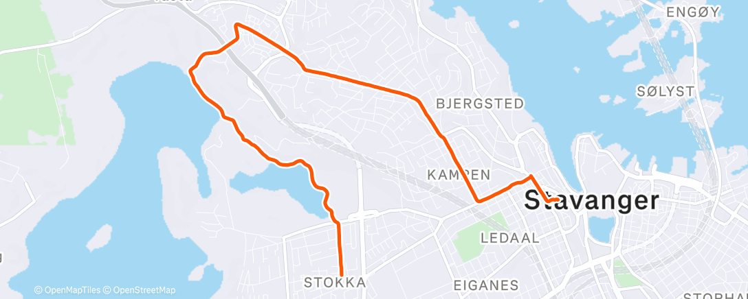 Карта физической активности (Omvei fra jobb)