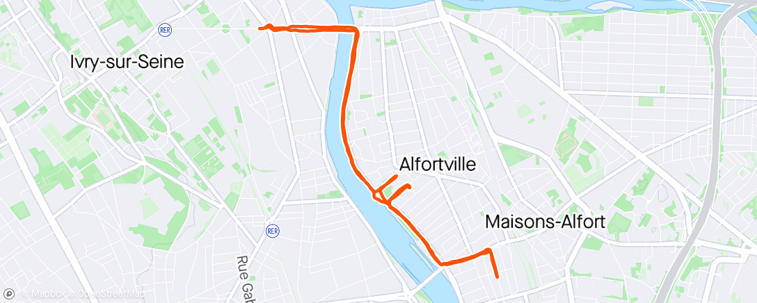 アクティビティ「Course à pied dans l'après-midi」の地図