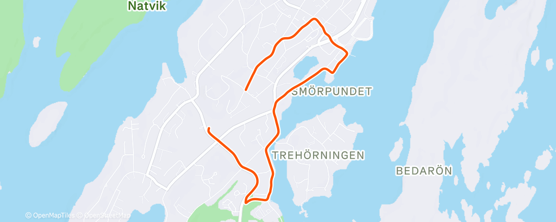 Map of the activity, Afternoon Walk