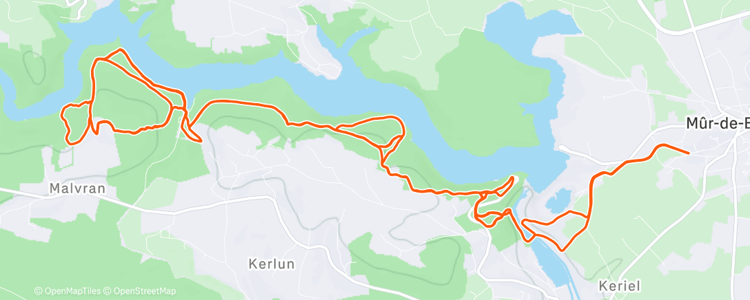 Map of the activity, Afternoon Ride