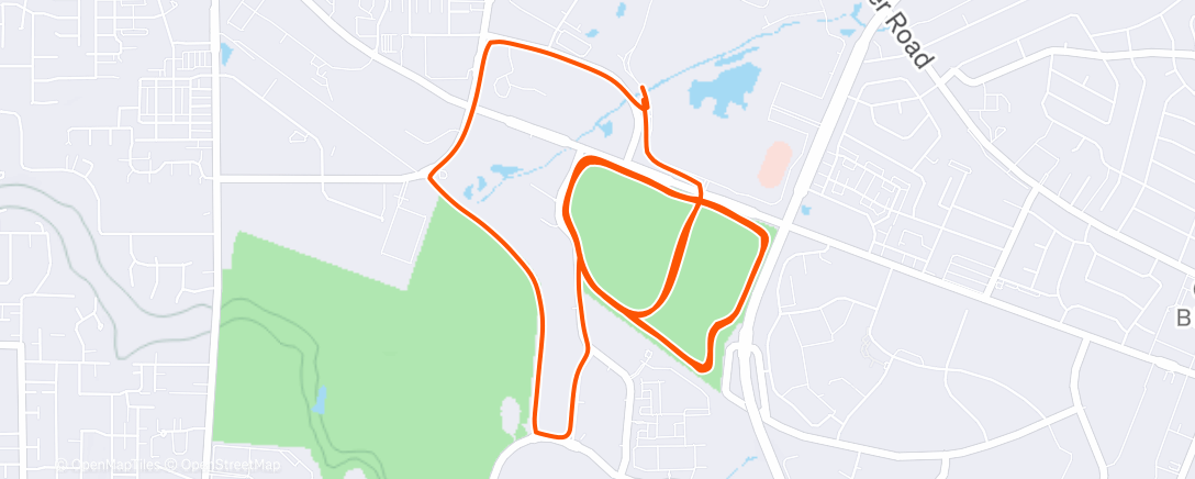 Map of the activity, Hollister fartlek - 12 x 2:00/1:00
