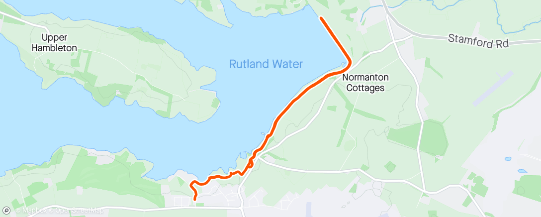 「parkrun Saturday Rutland Water with 🐕」活動的地圖