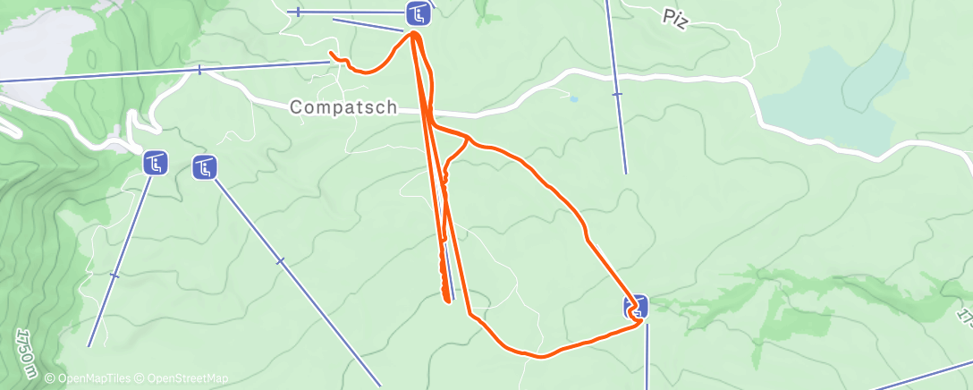 Map of the activity, Afternoon Alpine Ski