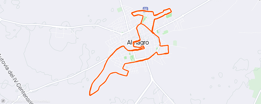 Map of the activity, 1/2 maratón Almagro