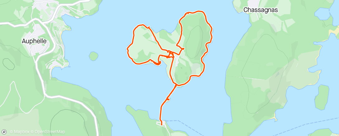 Map of the activity, Balade île de vassiviere