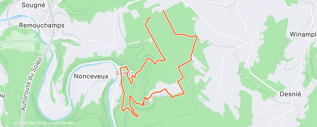 Map of the activity, Randonnée dans l'après-midi