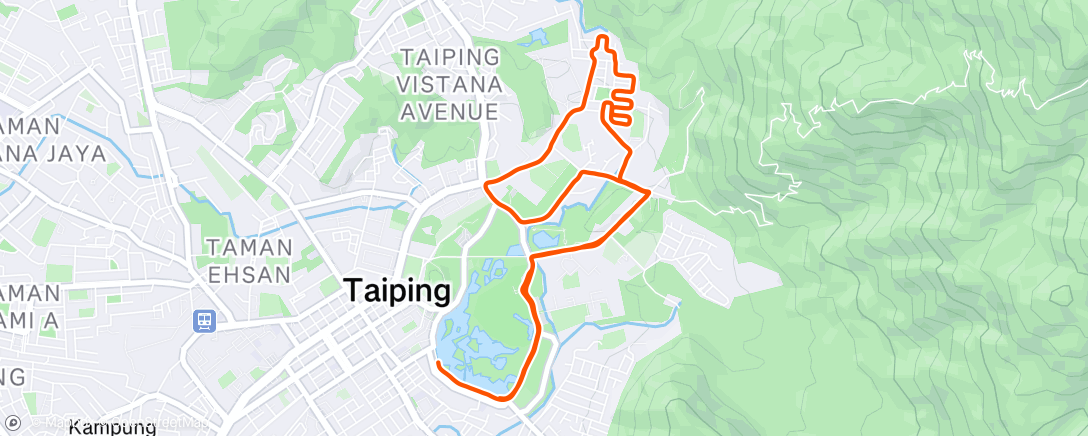 Map of the activity, Morning Run