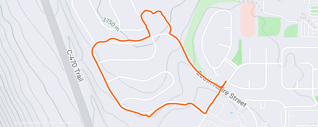 Map of the activity, Afternoon Walk
