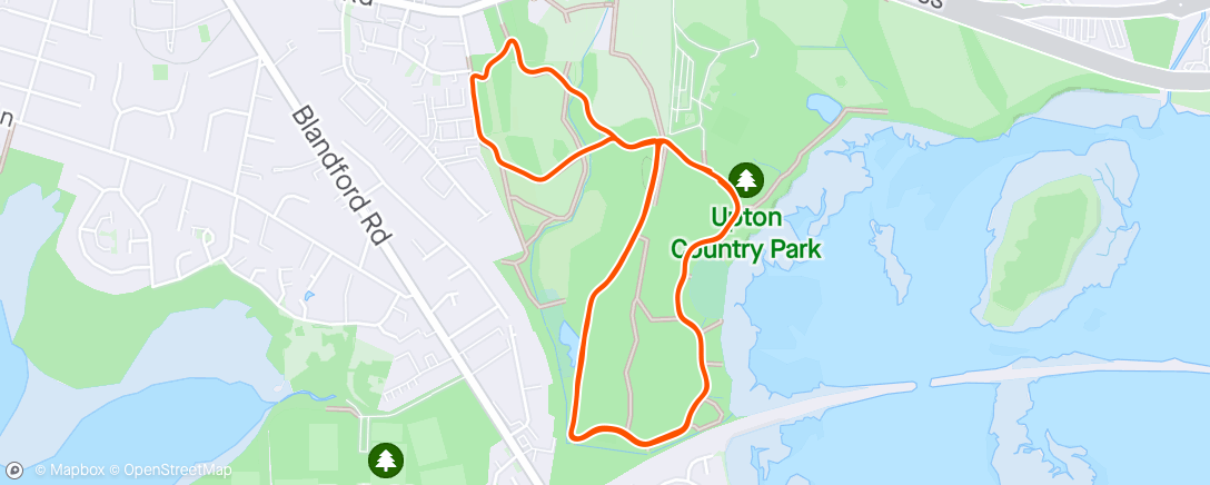 Map of the activity, Upton house parkrun
