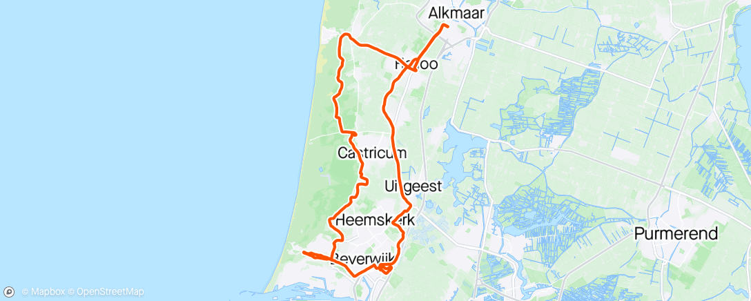 Map of the activity, Service Koers | Gravel Ride