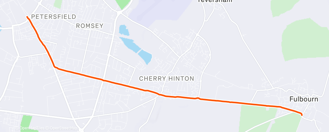 Map of the activity, Afternoon Run