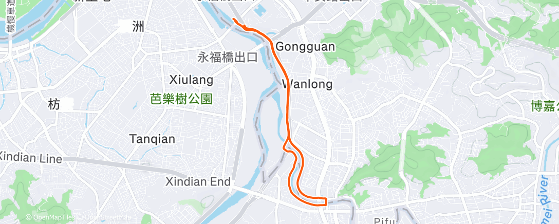 Map of the activity, Morning Run