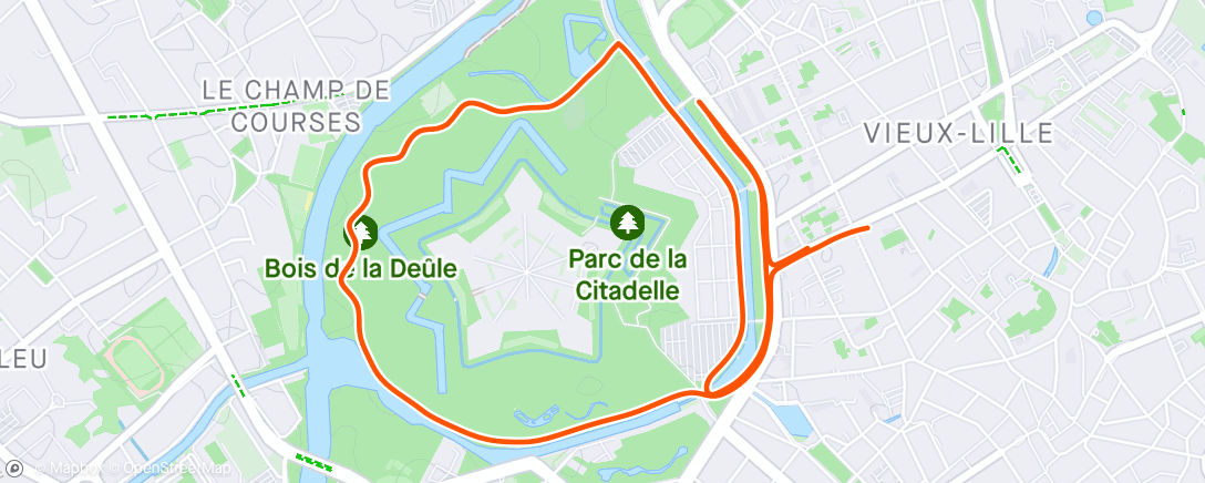 Map of the activity, Course à pied - S4-3