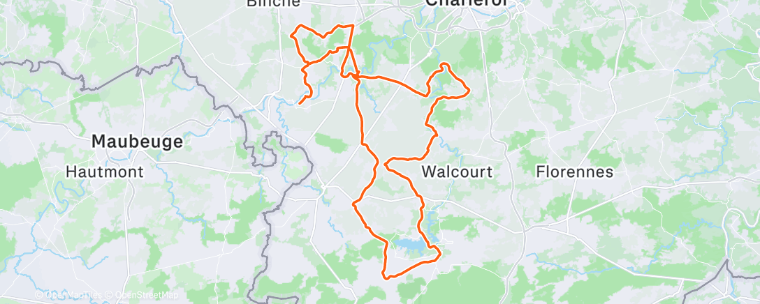 Map of the activity, Sortie vélo le midi