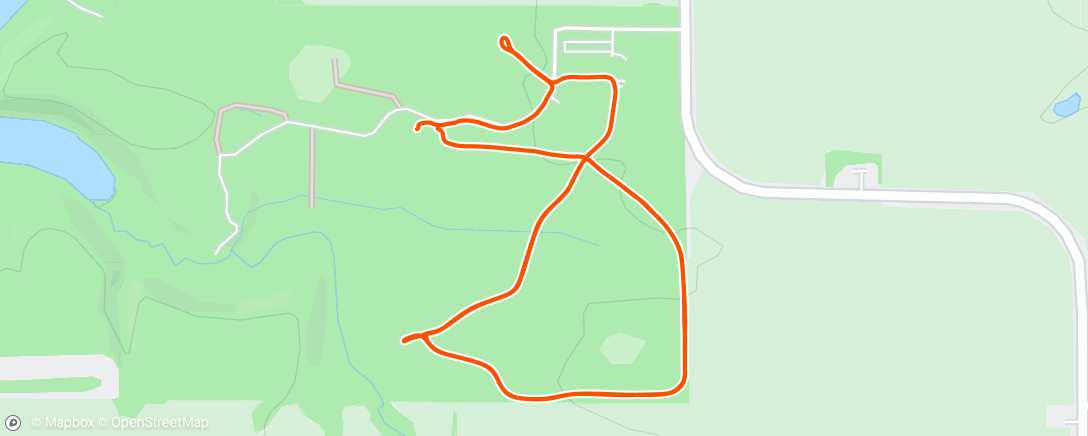 Map of the activity, Gamehaven race warm up