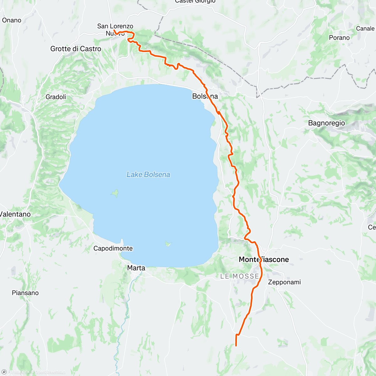 Map of the activity, Day 29: „correre per una granita“. From Switzerland to Sicily with my dog Uma. 🇨🇭😎🇮🇹