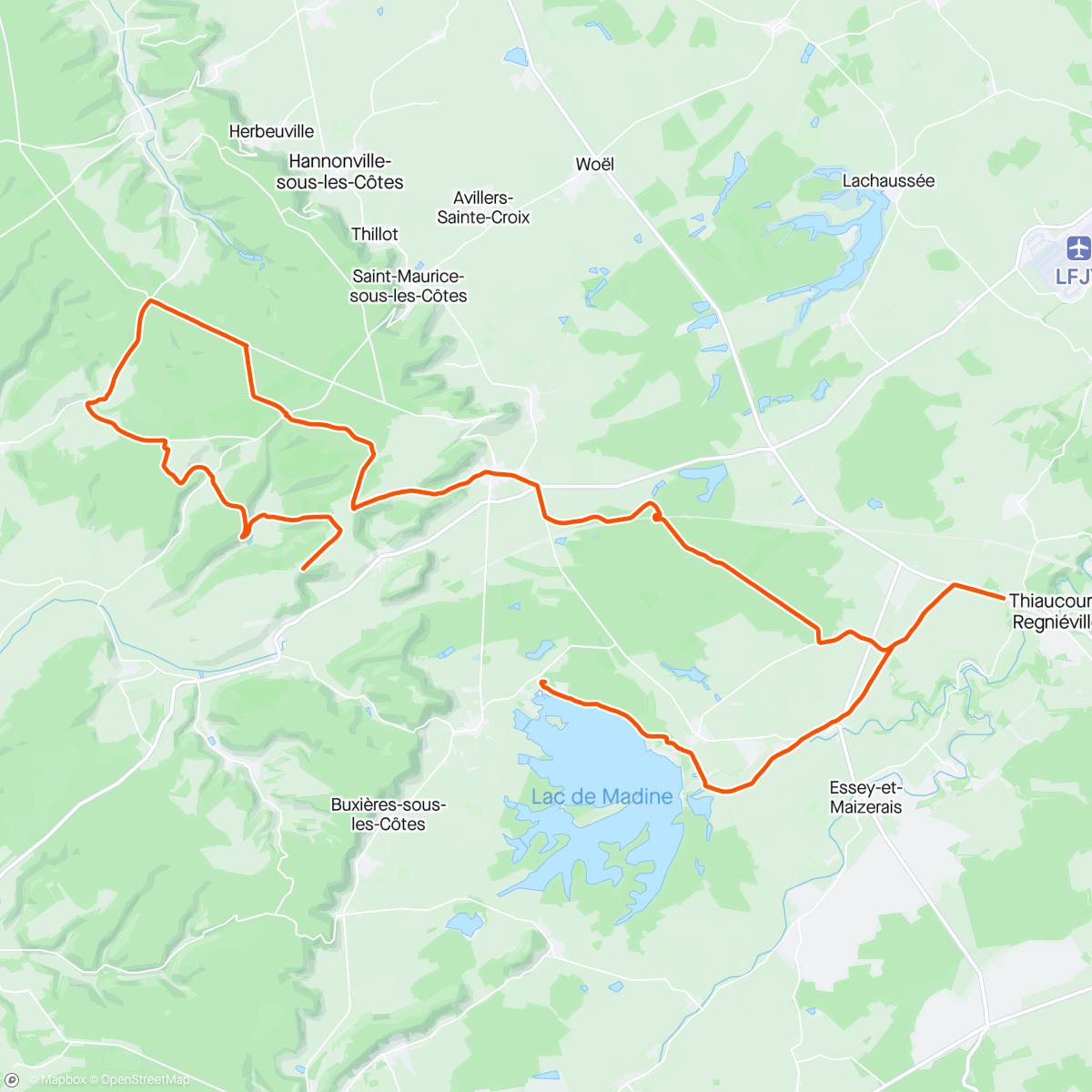 Map of the activity, Gravelride