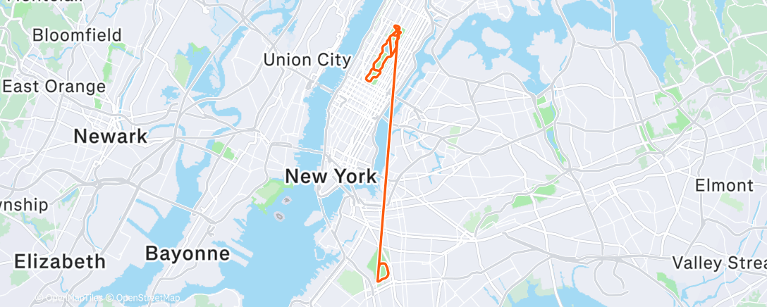 Map of the activity, Zwift - 2h in New York