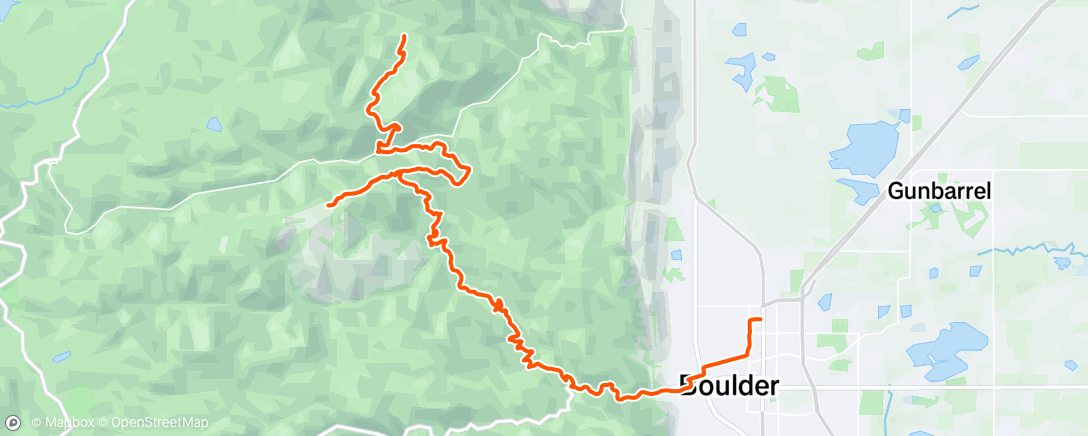 Map of the activity, Morning Trail Run