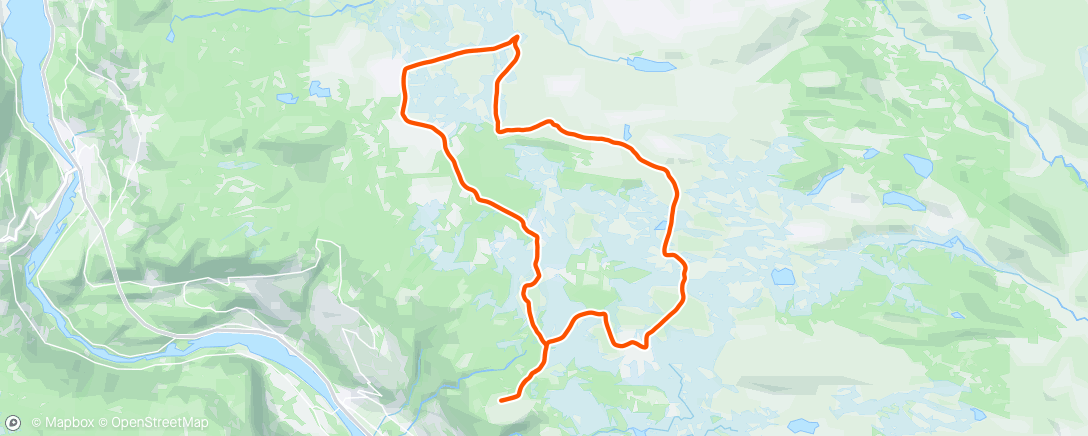 Map of the activity, Hafjell ski solo