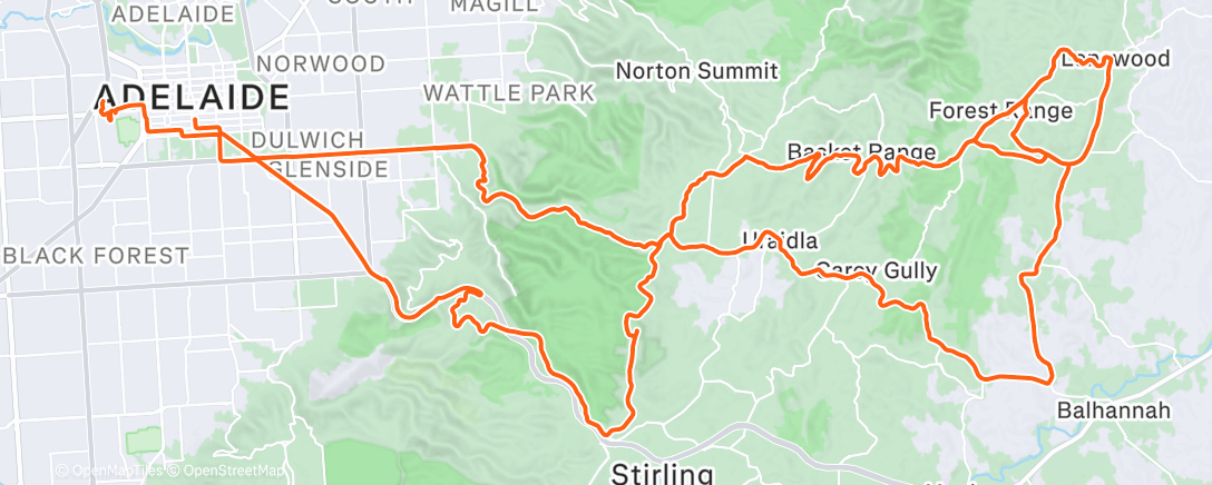 Map of the activity, Morning Ride