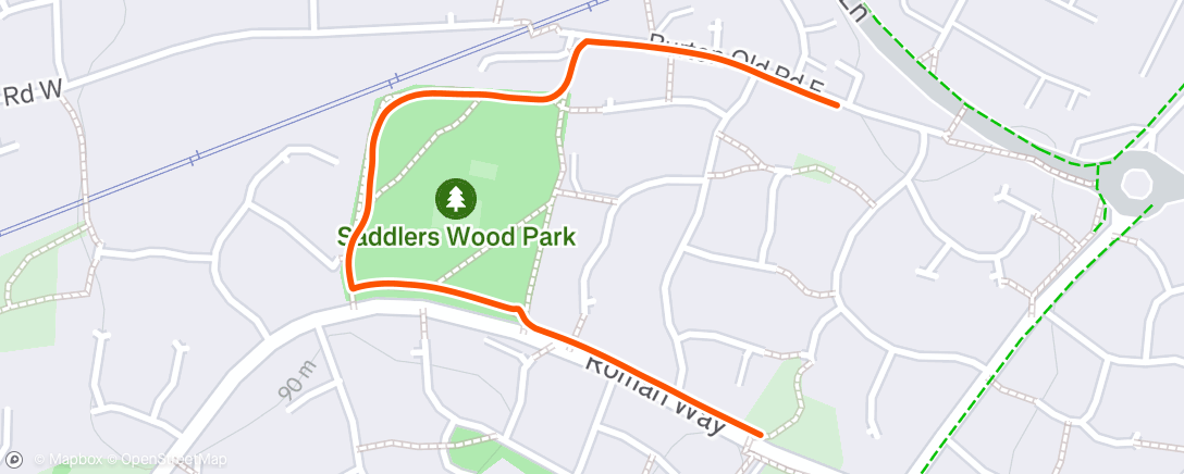 Map of the activity, Evening Walk