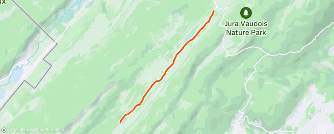 Map of the activity, Sortie en ski