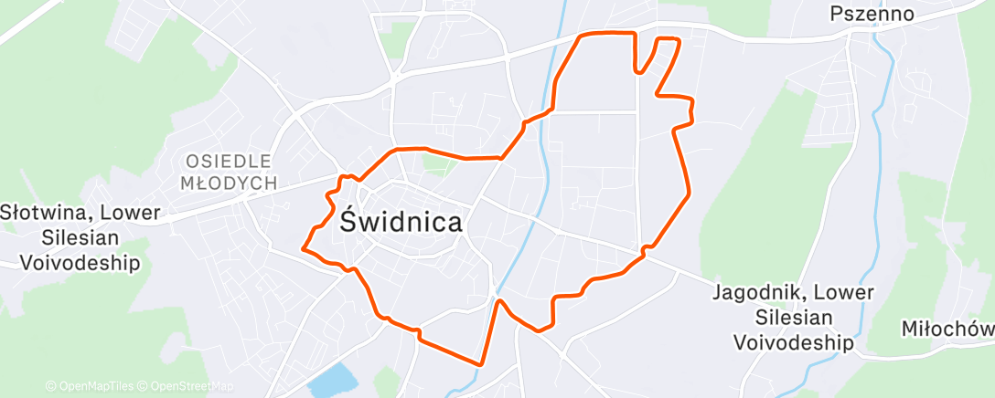 Map of the activity, Evening Walk