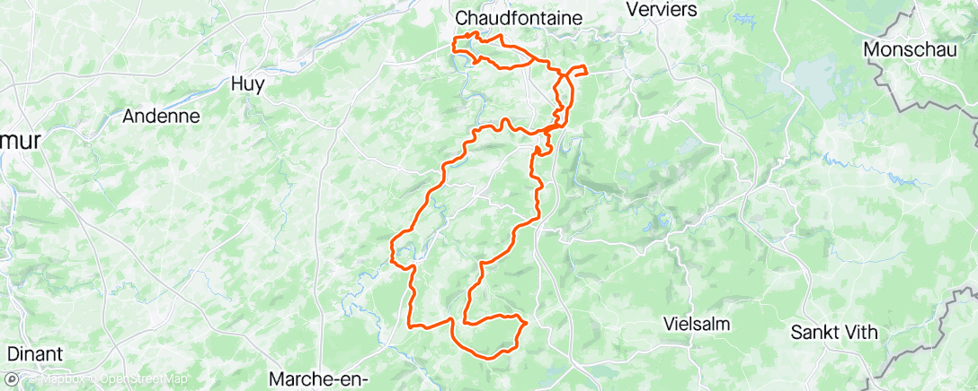 Карта физической активности (Liège Bastogne Liège  2° pluie grêle et vent...  dur dur)