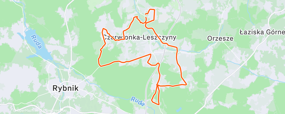 Map of the activity, Filipowe Kilometry 💙 Rapha Festive 500