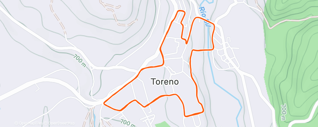 Map of the activity, San Silvestre Toreno 2025
