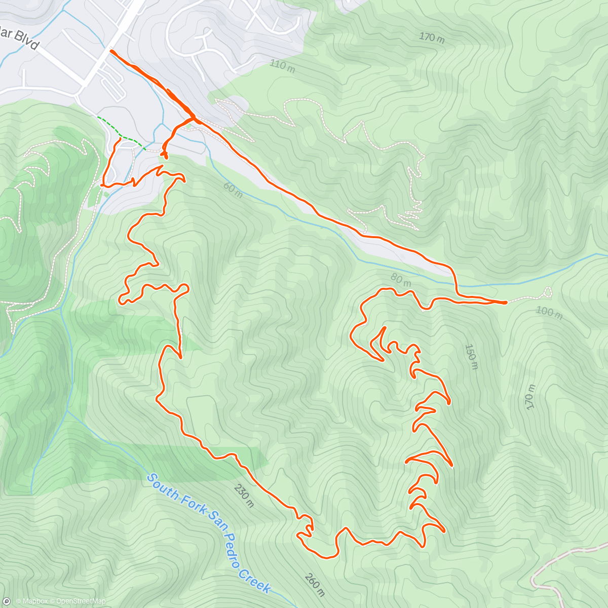 Map of the activity, Run with Cambria