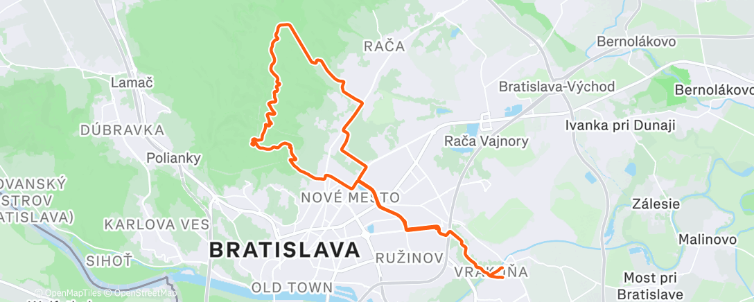 Карта физической активности (Morning Ride)