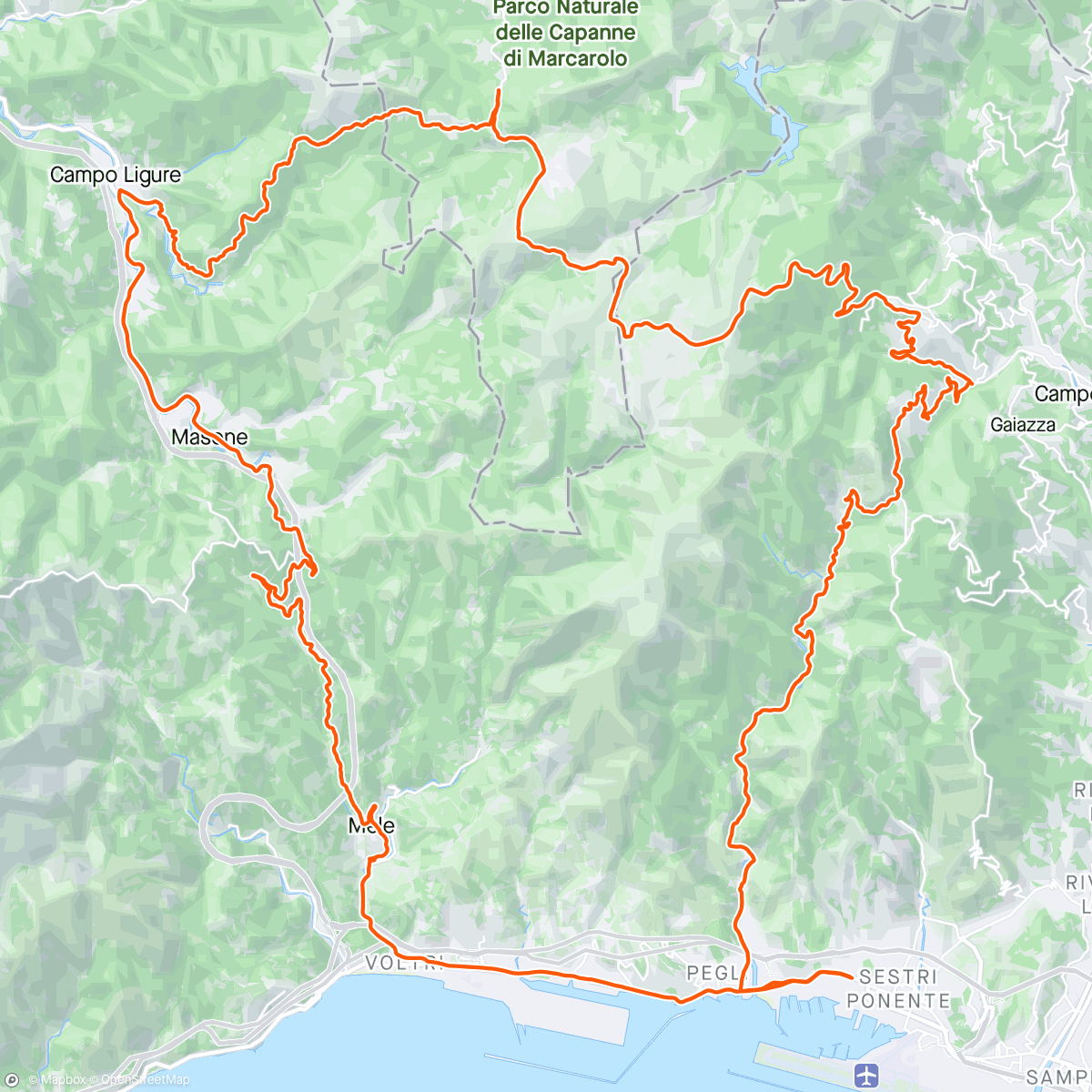 Map of the activity, Giro mattutino con La mia rivale. Masone Capanne con rientro Lencisa