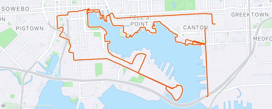 Map of the activity, Morning Run