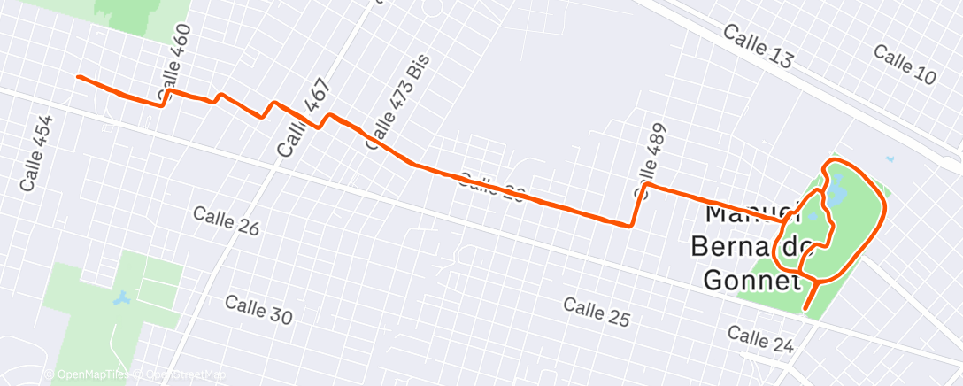 Map of the activity, Carrera vespertina