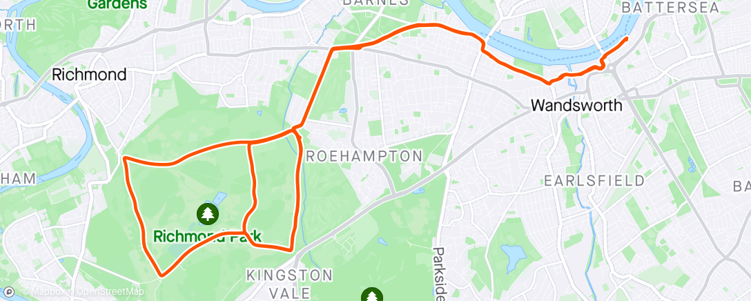 Map of the activity, Richmond Park and Dynamo