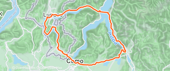 Route map of Lecco Loop