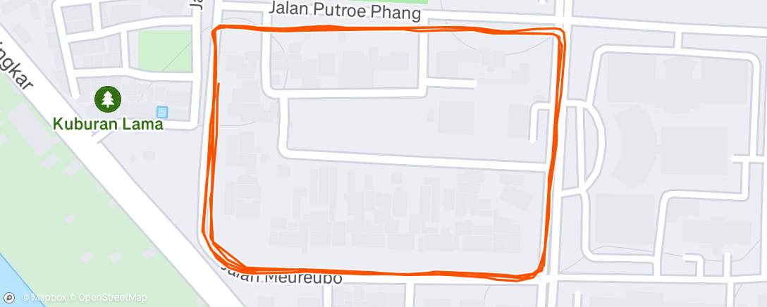 Map of the activity, Morning Run