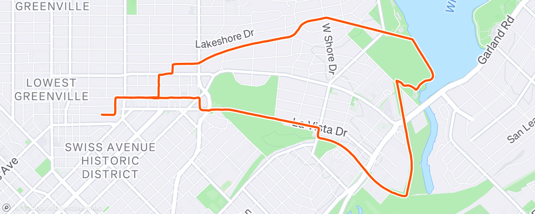 Map of the activity, Workin On The Night Run